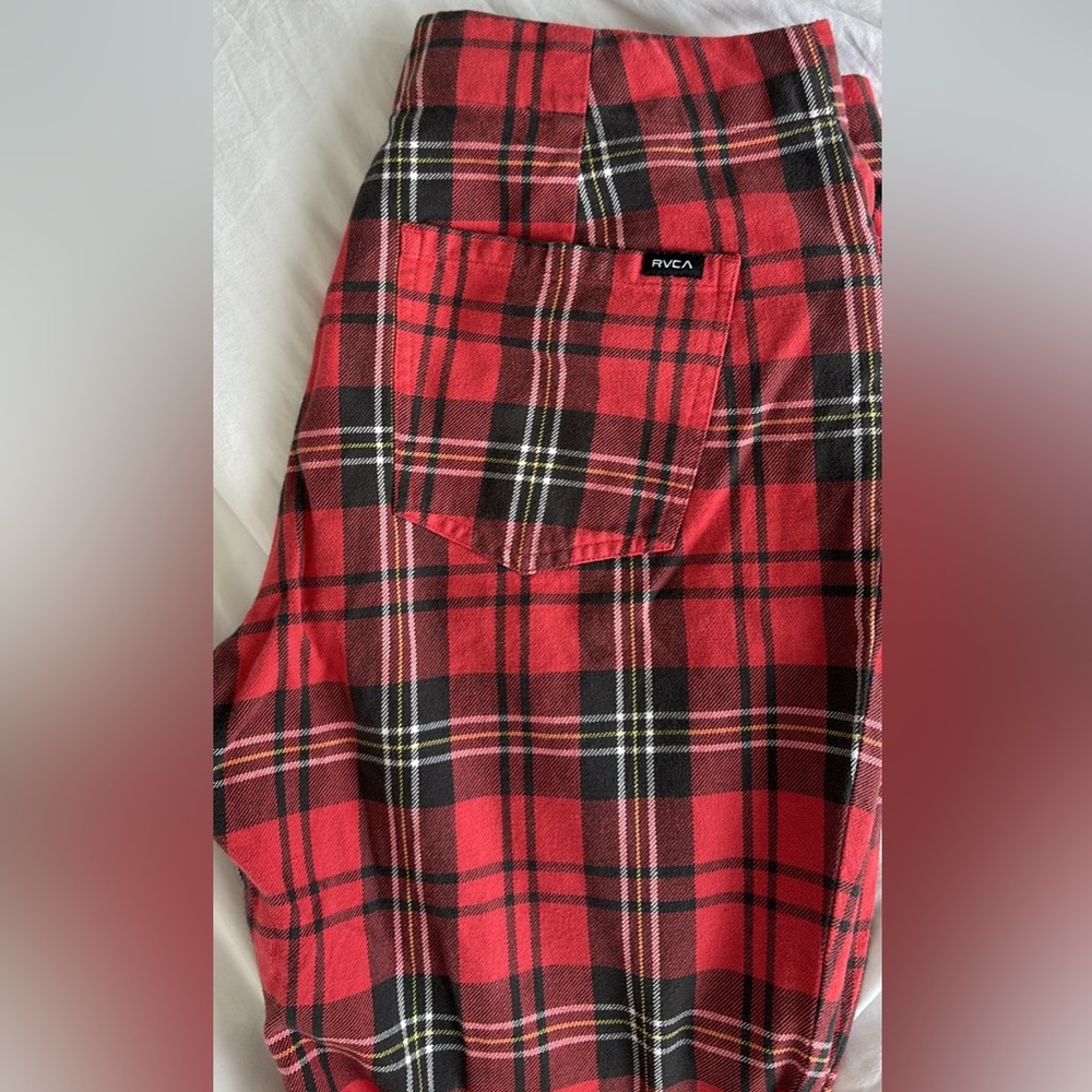 RVCA x Stella Red Plaid Pants